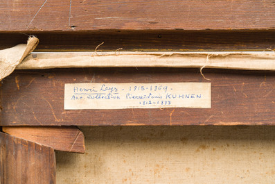 Hendrik Leys (1815-1869, &agrave; la mani&egrave;re de): Sc&egrave;ne d'auberge anim&eacute;e, huile sur toile, 19&egrave;me si&egrave;cle