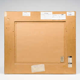 Emile Claus (1849-1924): 'Le vieux cimeti&egrave;re de St Donat' (Veurne), pastel on paper, dated 23 August 1916