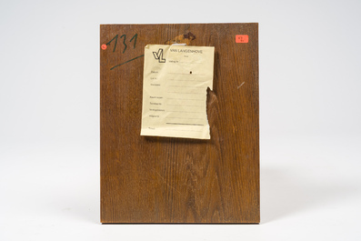 Antoon Catrie (1924-1977): Portret van een jongedame, tempera op paneel