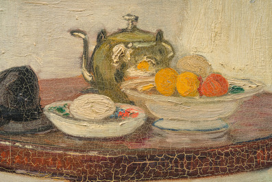 Louis Thevenet (1874-1930): Quiet interior, oil on canvas, dated 1921