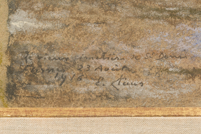 Emile Claus (1849-1924): 'Le vieux cimeti&egrave;re de St Donat' (Veurne), pastel on paper, dated 23 August 1916