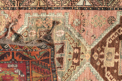 Three various Caucasian carpets, a.o. Shirvan, wool and cotton, Turkmenistan and Azerbaijan, 19th/20th C.