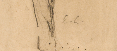 Emile Claus (1849-1924): Agent in Paris, pencil on paper