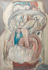 Jacques Doucet (1924-1994): 'Vers la foule', oil on canvas, (1969)