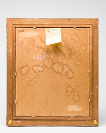 Isidore Opsomer (1878-1967): Paysage au moulin, huile sur board