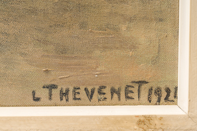 Louis Thevenet (1874-1930): Quiet interior, oil on canvas, dated 1921