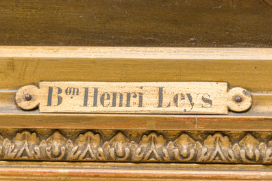 Hendrik Leys (1815-1869, &agrave; la mani&egrave;re de): Sc&egrave;ne d'auberge anim&eacute;e, huile sur toile, 19&egrave;me si&egrave;cle