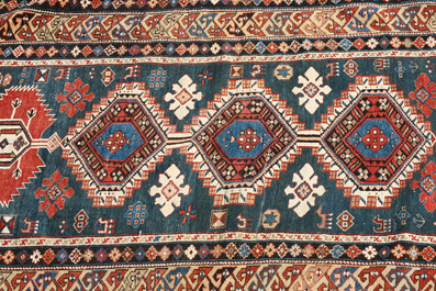 Three various Caucasian carpets, a.o. Shirvan, wool and cotton, Turkmenistan and Azerbaijan, 19th/20th C.