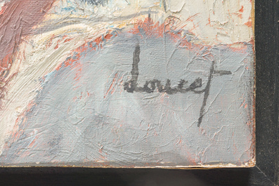 Jacques Doucet (1924-1994): 'Vers la foule', oil on canvas, (1969)