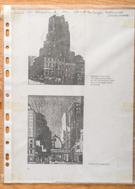 Achille Van Sassenbrouck (1886 - 1979): Building in New York, oil on board, (1929)