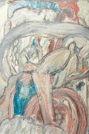 Jacques Doucet (1924-1994): 'Vers la foule', oil on canvas, (1969)