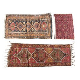 Three various Caucasian carpets, a.o. Shirvan, wool and cotton, Turkmenistan and Azerbaijan, 19th/20th C.