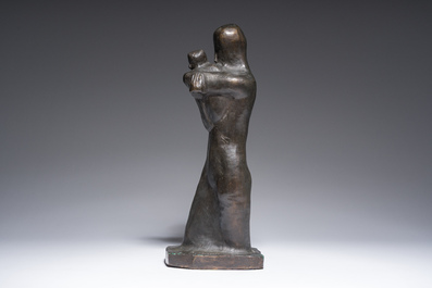 George Minne (1866-1941): Moeder en kind, bruingepatineerd brons