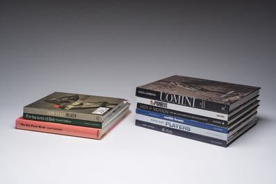 A collection of nine books with homoerotic subjects