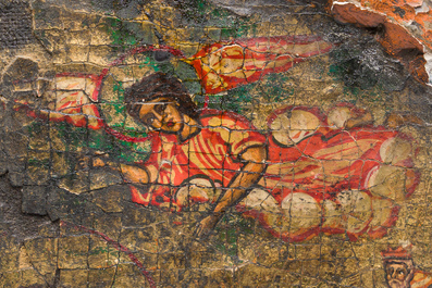 A Greek orthodox 'Saint George and the dragon' icon, 19th C.