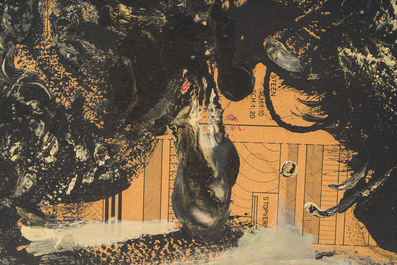 Jan Burssens (1925-2002): Compositie, olie op board, ca. 1960