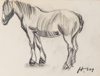 Hubert Malfait (1898-1971): Five various design drawings with animals, mixed media on paper