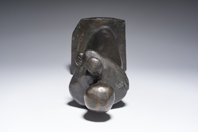 George Minne (1866-1941): Moeder en kind, bruingepatineerd brons