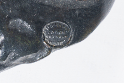 George Minne (1866-1941): Les Trois Saintes Femmes, bruin-zwartgepatineerd brons, met gieterijstempel De Groeve (1896)