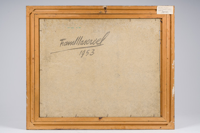 Frans Masereel (1889-1972): 'Dockhand &agrave; l'ancre', huile sur isorel, dat&eacute; 1953