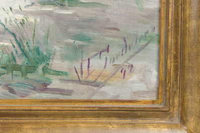 Valerius De Saedeleer (1867-1941): Zomers Leiezicht, olie op doek, gedateerd 1892