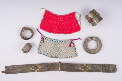 A collection of ethnographic silver and copper jewelry, Sumatra, Turkmenistan and Yemen, 19th/20th C.