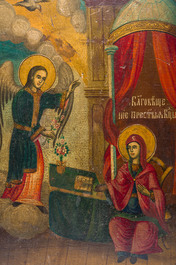 A Russian orthodox &lsquo;The Annunciation' icon, 18th/19th C.