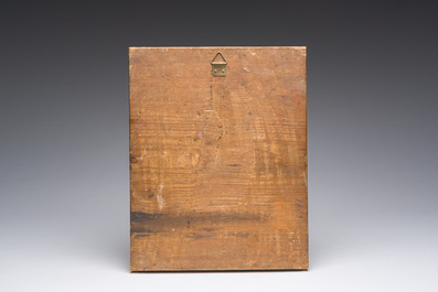 A presumably Romanian orthodox icon, 'The Assumption of Mary', signed Teodorescu, dated 1863