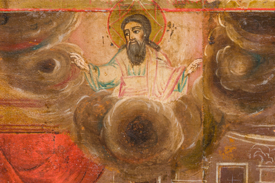 A Russian orthodox 'The birth of Mary' icon, 19th C.