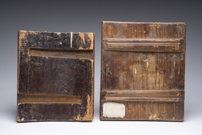 Two Russian orthodox icons, 'Mother of God' and 'Baptism of the Lord' (Theophany), 19th C.