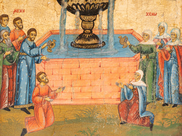 A Russian orthodox 'The Life-giving Spring' icon, 19th C.