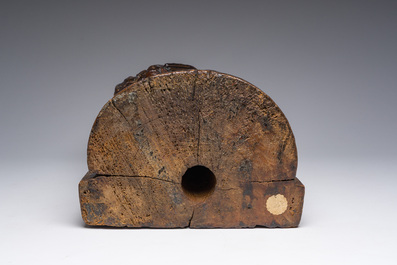 A polychromed wooden Saint Anne Trinity group, probably Flanders or Northern France, 15th C.