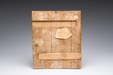 A Russian orthodox icon, 'Mary and various Saints appearing to Sergius of Radonezh', 19th C.