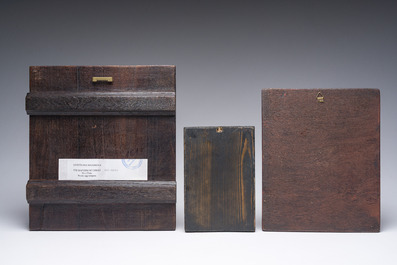 Three various Russian and Greek orthodox icons, 19th/20th C.