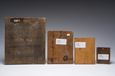 Four various Russian orthodox icons, 18th/19th C.