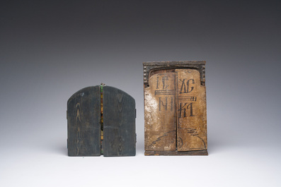 Four various orthodox composite icons, a.o. Russia and Hungary, 19th/20th C.