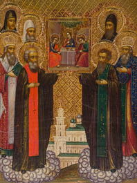 Four various Russian orthodox icons, 18th/19th C.