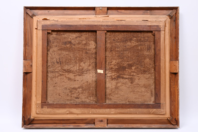 Franz Courtens (1854-1943): Marshy landscape with cows, oil on canvas