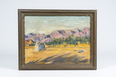 Mathilde Lenoir (1878-1965): 'Biskra', oil on canvas, dated 1912