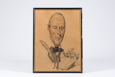 H. Luyckx (19&egrave;me si&egrave;cle): 'R&eacute;union des XVIII', techniques mixtes sur papier, dat&eacute; 1856