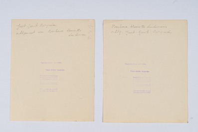 Ecole belge: Double portrait de Joos Gorik Borginon et Barbara Hendrica Lindemans, huile sur toile, 20&egrave;me si&egrave;cle