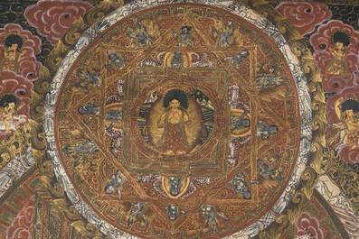 A 'Bardo mandala' thangka, Tibet, 20th C.