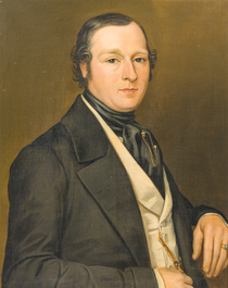 Jozef Quisthoudt (1883-1953): Double portrait de Jean-Baptiste Collet et Caroline De Zangr&eacute;, huile sur toile, dat&eacute; de 1931