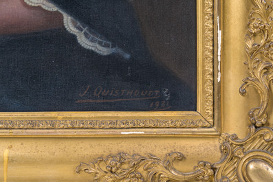 Jozef Quisthoudt (1883-1953): Double portrait de Jean-Baptiste Collet et Caroline De Zangr&eacute;, huile sur toile, dat&eacute; de 1931