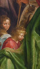 Flemish school, follower of Peter Paul Rubens (1577-1640): The adoration of the kings, oil on panel, 17th C.