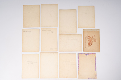 Illegibly signed: 30 studies of orchids, watercolour on paper, dated between 1907 and 1920