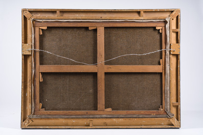 European school, follower of Frans Snijders (1579-1657): A fox defends prey from wild cats, oil on canvas, early 18th C.