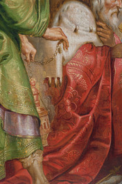 Flemish school, follower of Peter Paul Rubens (1577-1640): The adoration of the kings, oil on panel, 17th C.