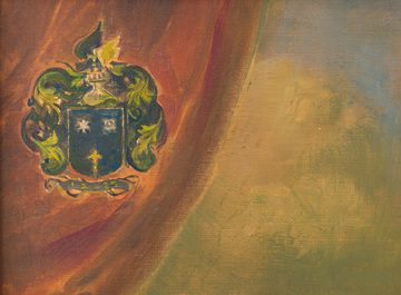 &Eacute;cole belge: Double portrait de Pieter-Philips van Hille et Marie-Caroline Cadock, huile sur toile, dat&eacute; 1785, 20&egrave;me si&egrave;cle