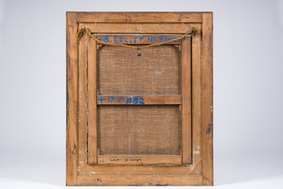 Jozef Quisthoudt (1883-1953): Double portrait de Jean-Baptiste Collet et Caroline De Zangr&eacute;, huile sur toile, dat&eacute; de 1931